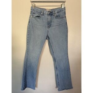 Everlane Mid Rise Raw Hem Light Wash Jeans Waist Size 28